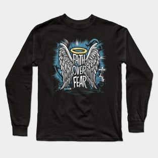 Faith Over Fear | T Shirt Design Long Sleeve T-Shirt